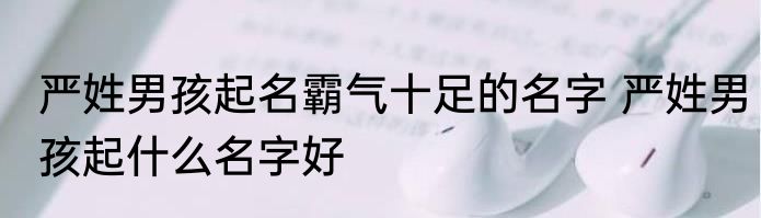 严姓男孩起名霸气十足的名字 严姓男孩起什么名字好