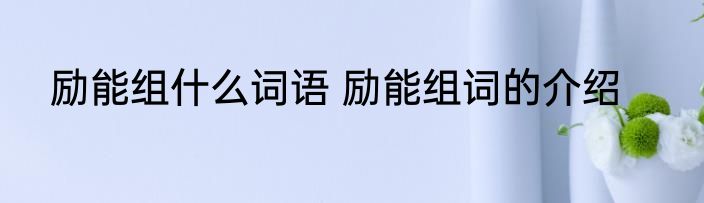 励能组什么词语 励能组词的介绍