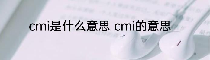 cmi是什么意思 cmi的意思