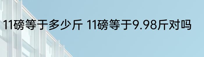 11磅等于多少斤 11磅等于9.98斤对吗