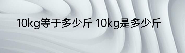 10kg等于多少斤 10kg是多少斤