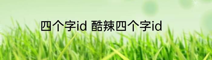 四个字id 酷辣四个字id