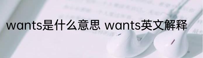 wants是什么意思 wants英文解释
