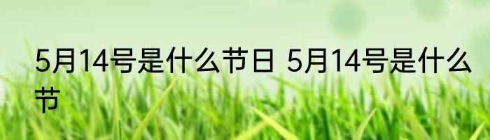 5月14号是什么节日 5月14号是什么节