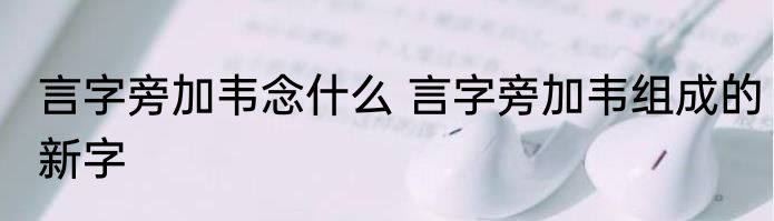 言字旁加韦念什么 言字旁加韦组成的新字