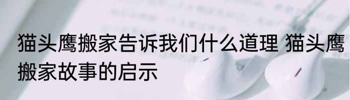 猫头鹰搬家告诉我们什么道理 猫头鹰搬家故事的启示