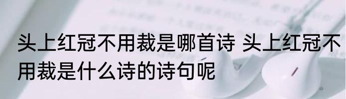 头上红冠不用裁是哪首诗 头上红冠不用裁是什么诗的诗句呢