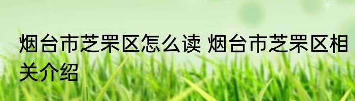 烟台市芝罘区怎么读 烟台市芝罘区相关介绍