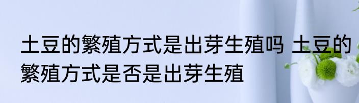 土豆的繁殖方式是出芽生殖吗 土豆的繁殖方式是否是出芽生殖