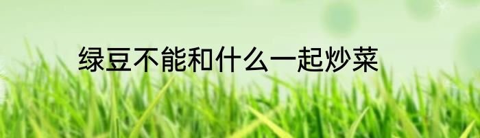 绿豆不能和什么一起炒菜