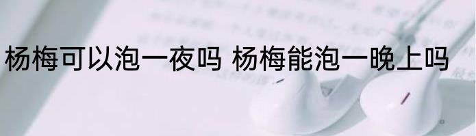 杨梅可以泡一夜吗 杨梅能泡一晚上吗