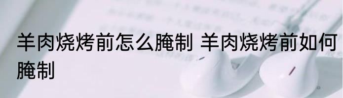 羊肉烧烤前怎么腌制 羊肉烧烤前如何腌制