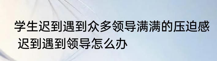  学生迟到遇到众多领导满满的压迫感   迟到遇到领导怎么办