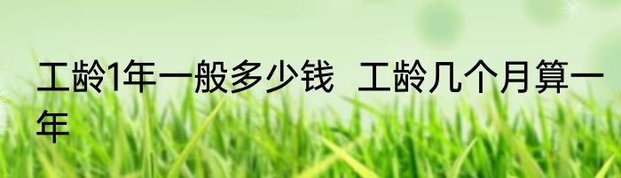 工龄1年一般多少钱  工龄几个月算一年