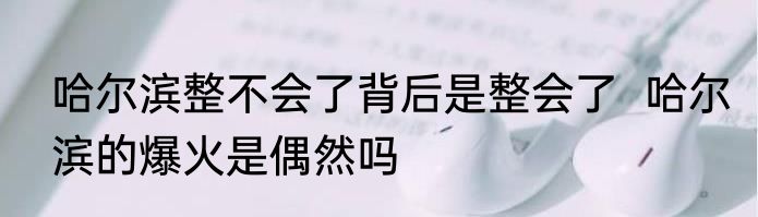 哈尔滨整不会了背后是整会了  哈尔滨的爆火是偶然吗