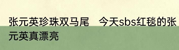 张元英珍珠双马尾   今天sbs红毯的张元英真漂亮