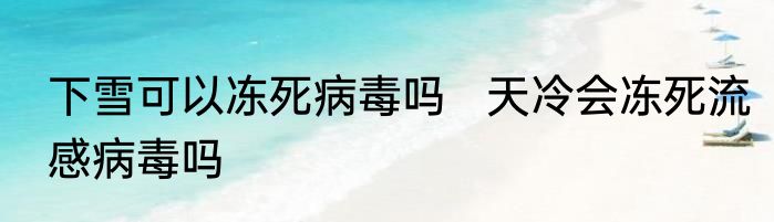 下雪可以冻死病毒吗   天冷会冻死流感病毒吗