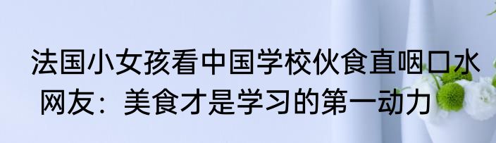  法国小女孩看中国学校伙食直咽口水   网友：美食才是学习的第一动力