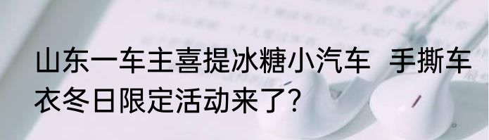 山东一车主喜提冰糖小汽车  手撕车衣冬日限定活动来了？