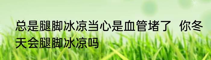 总是腿脚冰凉当心是血管堵了  你冬天会腿脚冰凉吗