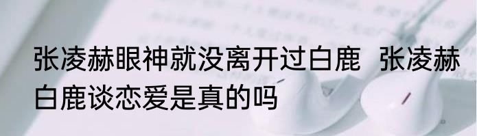 张凌赫眼神就没离开过白鹿  张凌赫白鹿谈恋爱是真的吗