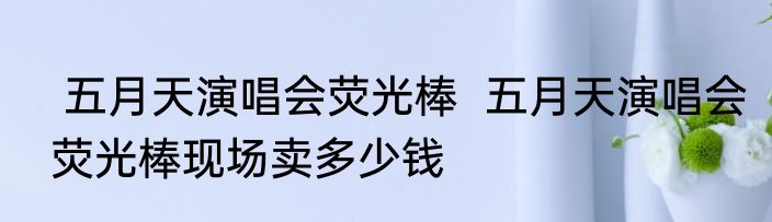  五月天演唱会荧光棒  五月天演唱会荧光棒现场卖多少钱