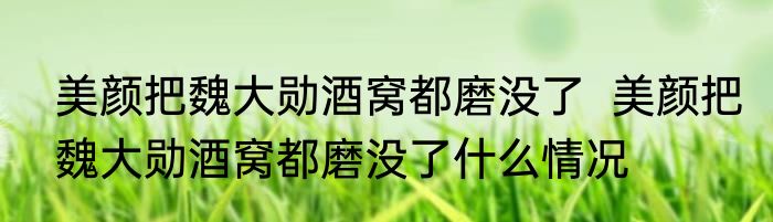 美颜把魏大勋酒窝都磨没了  美颜把魏大勋酒窝都磨没了什么情况