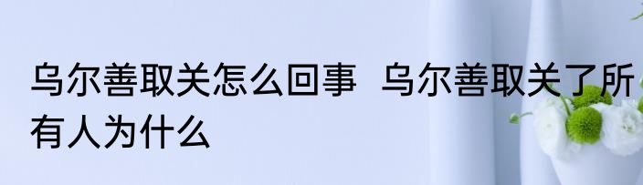 乌尔善取关怎么回事  乌尔善取关了所有人为什么