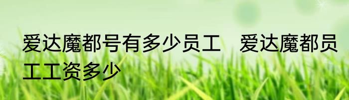 爱达魔都号有多少员工   爱达魔都员工工资多少