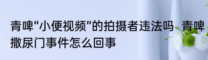 青啤“小便视频”的拍摄者违法吗  青啤撒尿门事件怎么回事