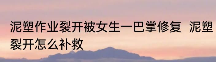 泥塑作业裂开被女生一巴掌修复  泥塑裂开怎么补救
