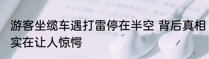 游客坐缆车遇打雷停在半空 背后真相实在让人惊愕