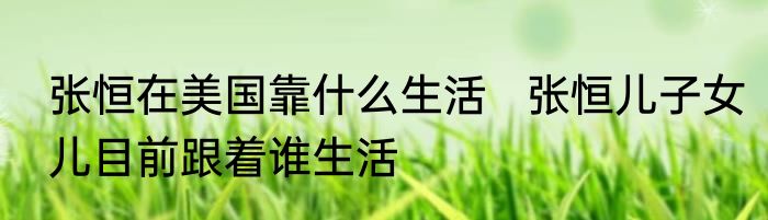 张恒在美国靠什么生活   张恒儿子女儿目前跟着谁生活