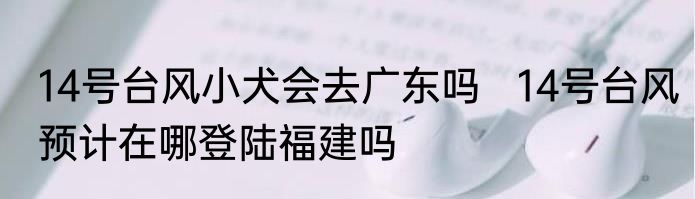 14号台风小犬会去广东吗   14号台风预计在哪登陆福建吗