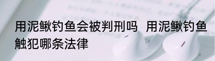用泥鳅钓鱼会被判刑吗  用泥鳅钓鱼触犯哪条法律