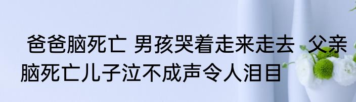  爸爸脑死亡 男孩哭着走来走去  父亲脑死亡儿子泣不成声令人泪目