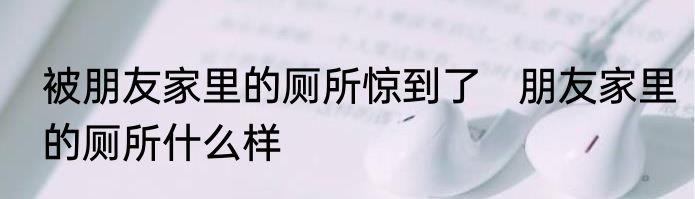 被朋友家里的厕所惊到了   朋友家里的厕所什么样