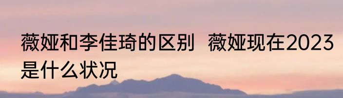 薇娅和李佳琦的区别  薇娅现在2023是什么状况