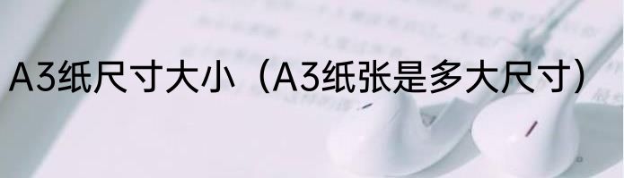 A3纸尺寸大小（A3纸张是多大尺寸）