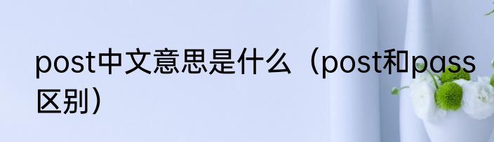 post中文意思是什么（post和pass区别）