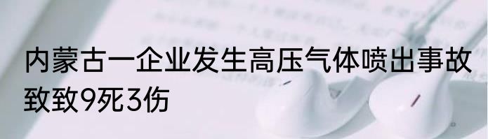 内蒙古一企业发生高压气体喷出事故 致致9死3伤