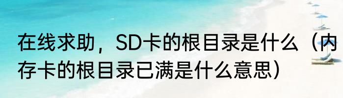 在线求助，SD卡的根目录是什么（内存卡的根目录已满是什么意思）