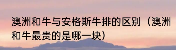 澳洲和牛与安格斯牛排的区别（澳洲和牛最贵的是哪一块）