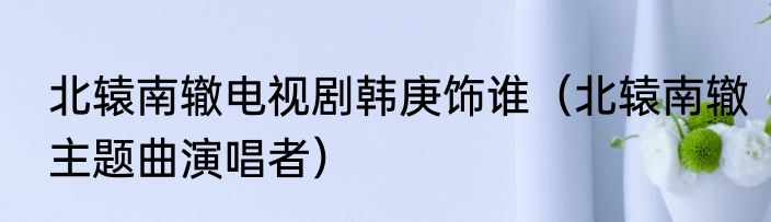 北辕南辙电视剧韩庚饰谁（北辕南辙主题曲演唱者）