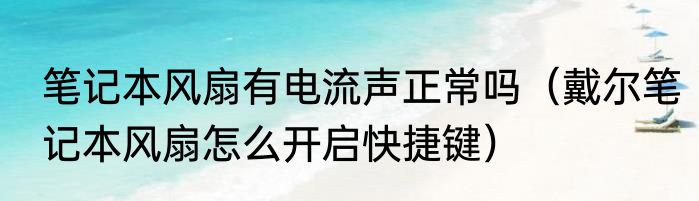 笔记本风扇有电流声正常吗（戴尔笔记本风扇怎么开启快捷键）