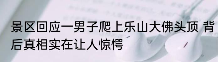 景区回应一男子爬上乐山大佛头顶 背后真相实在让人惊愕