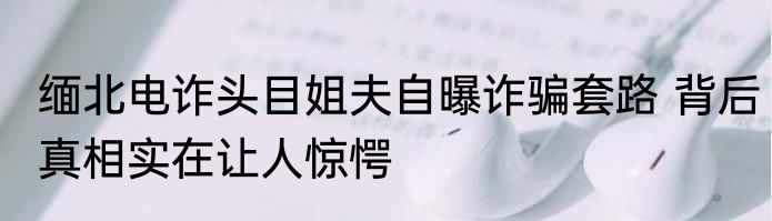 缅北电诈头目姐夫自曝诈骗套路 背后真相实在让人惊愕