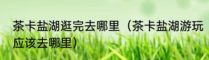 茶卡盐湖逛完去哪里（茶卡盐湖游玩应该去哪里）