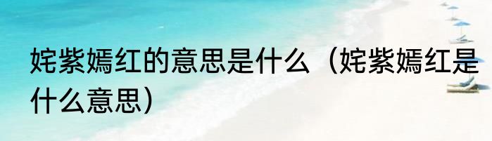 姹紫嫣红的意思是什么（姹紫嫣红是什么意思）