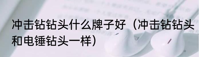 冲击钻钻头什么牌子好（冲击钻钻头和电锤钻头一样）